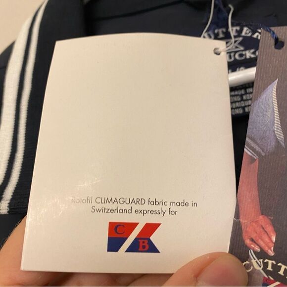 Cutter and Buck Climaguard ladies navy blue 1/4 zip Jacket NW Golf Association L - Picture 8 of 13